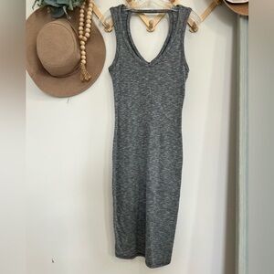 Mossimo Supply Co. Ribbed Gray MIDI Dress